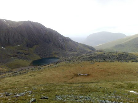 View of Liyn Du'r Arddu from Clogwyn