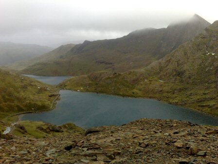 The view over Glaslyn from below the cloud