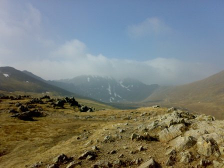 The cloud capped summit of Helvellyn
