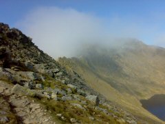 Cloud coming over Striding Edge