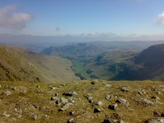 Looking down Grisedale Valley from High Crag