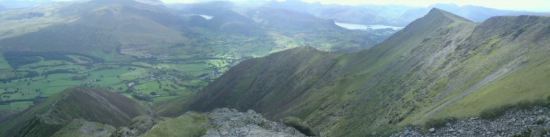 View from the top of Hall's Fell Ridge